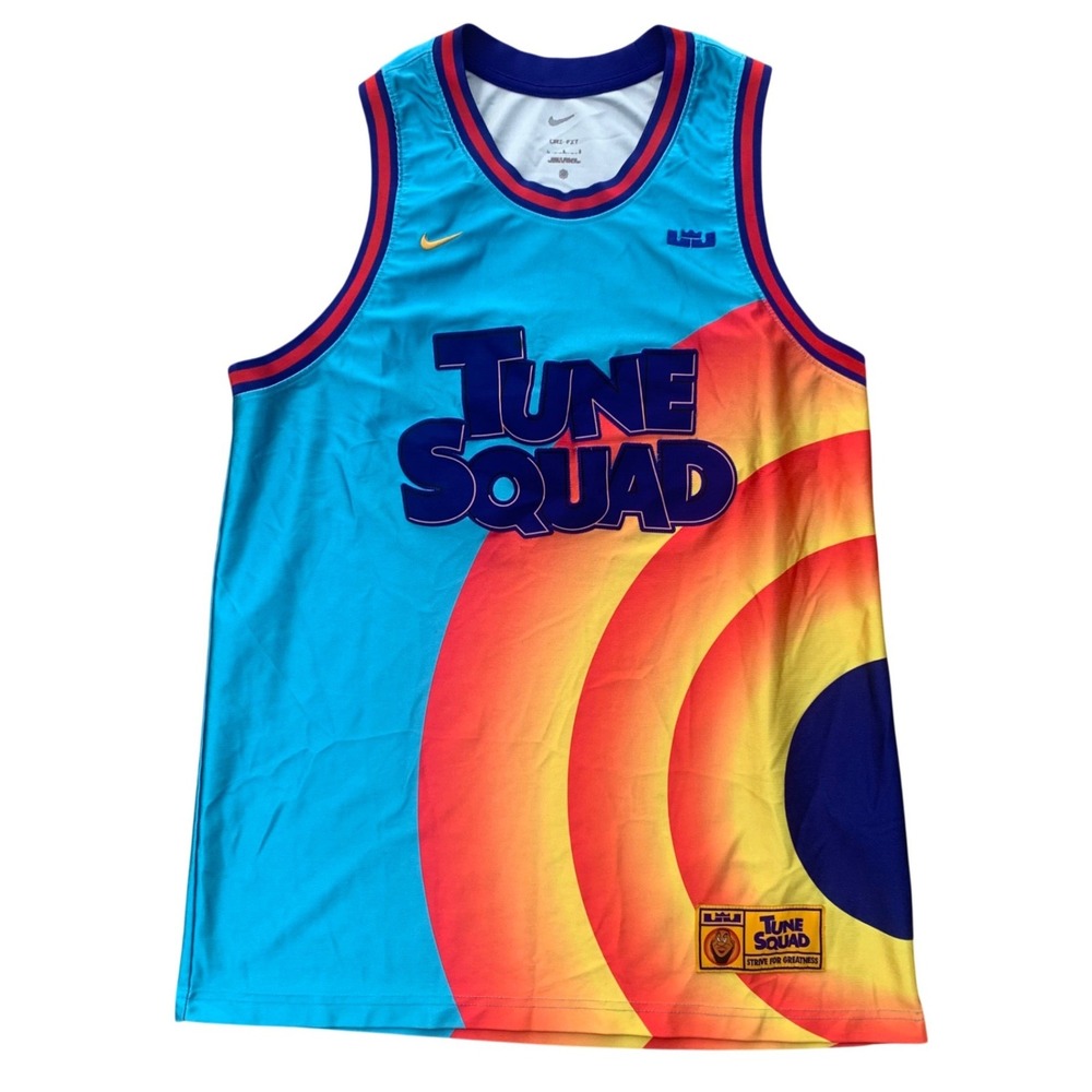 Nike LeBron James Space Jam Tune Squad Jersey Blue‎ Orange Mens Large